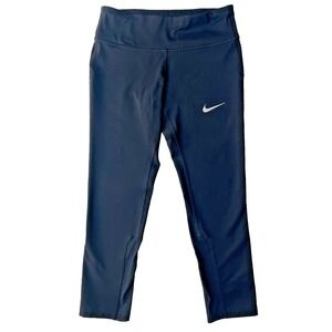 Nike Dri-FIT Leggings Womens XS Black Running Pants Pockets Mesh